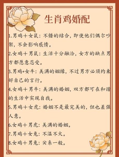 鸡属相忌什么生肖（鸡属相最忌什么生肖配对）