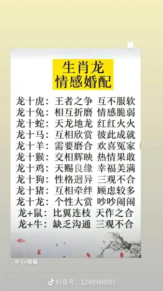 生肖龙婚配什么属相（生肖龙最佳婚配属相大全🌟）