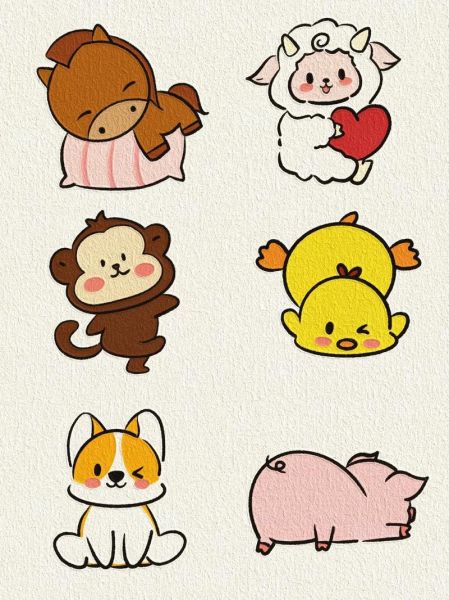 生肖属相萌图(十二生肖简笔画萌图教程)