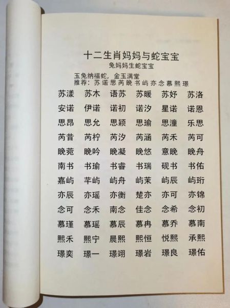 生肖属相起名字(2025属蛇宝宝五行缺木起名技巧)
