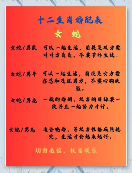 蛇女配偶生肖属相（蛇女和什么生肖最配？）