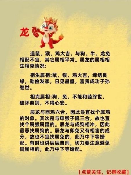 生肖龙的最佳爱人属相（属龙最配的属相是谁？）