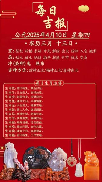 4月10日的生肖属相是（今年4月10日属什么生肖）