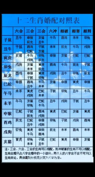生肖属相最佳婚配图片表（生肖最佳婚配图完整指南）