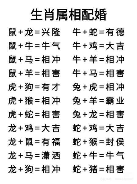 生肖属相配顺口（生肖属相配顺口溜大全）