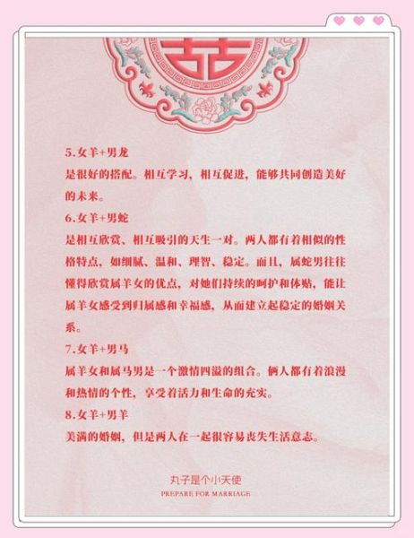 生肖羊婚配属相表(生肖羊最佳配偶属相表)