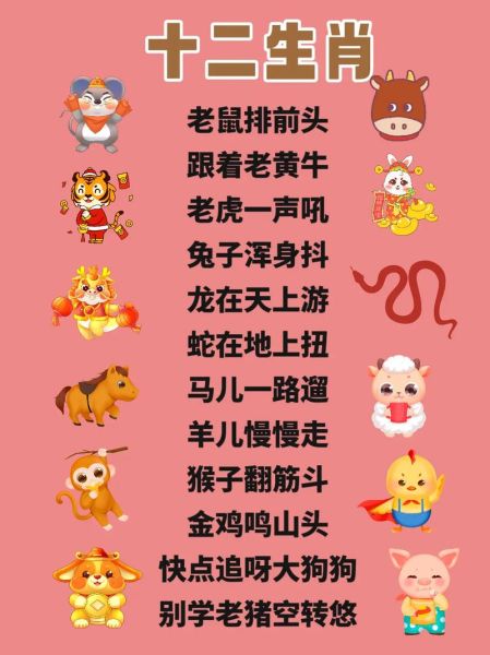 十二生肖属相歌决（十二生肖属相歌诀背诵技巧大全）