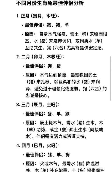 兔生肖属相匹配（属兔和属相最配对表详解）