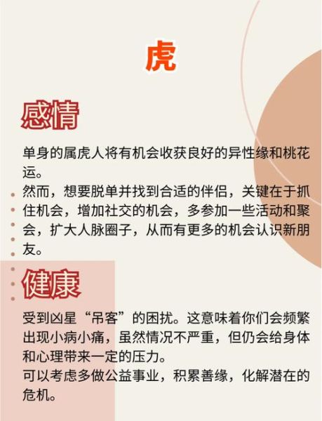 生肖虎属相运程（2024生肖虎运势详解新手版）