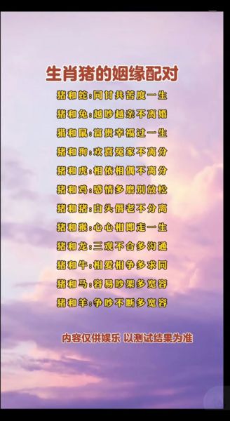 生肖属相猪配对姻缘好吗（生肖猪和什么属相最配婚姻最合）