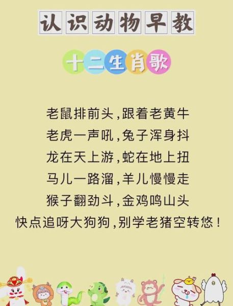 十二生肖属相歌谣(十二生肖属相歌谣顺口溜大全)