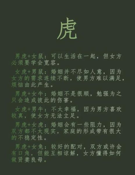 生肖虎相合的属相(生肖虎和什么属相最合婚姻运势)