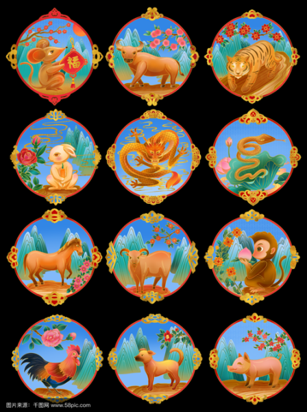 生肖属相图案是什么（生肖十二年动物图案及寓意）