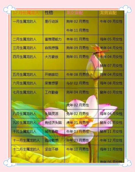 生肖龙的最佳配偶属相男（属龙男的最佳配偶属相是谁？）